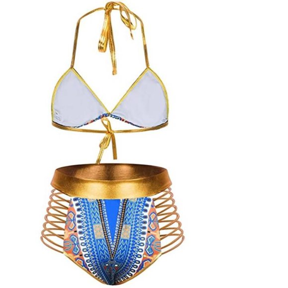 NEW Boho Metallic Aztec Bikini - Picture 3 of 4